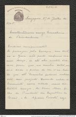 Nachlass Franz Steindachner, Brief von Miguel Calmondu Pin e Almeida an Franz Steindachner (03.05.1904), Inv.Nr. 72.02, Seite 1